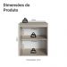 Balcão de Cozinha 60 cm 1 Porta Suspenso Crema Nice Madesa