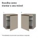 Balcão de Cozinha 60 cm 1 Porta Suspenso Crema Nice Madesa