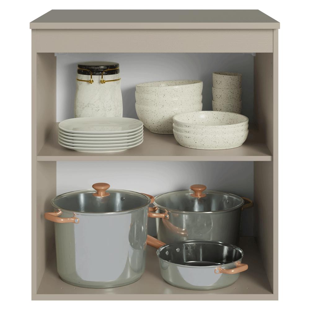 Balcão de Cozinha 60 cm 1 Porta Suspenso Crema Nice Madesa