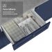 Balcão de Cozinha 60 cm 3 Gavetas Branco/Azul Vik Madesa