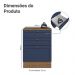 Balcão de Cozinha 60 cm 3 Gavetas Rustic/Azul Vik Madesa