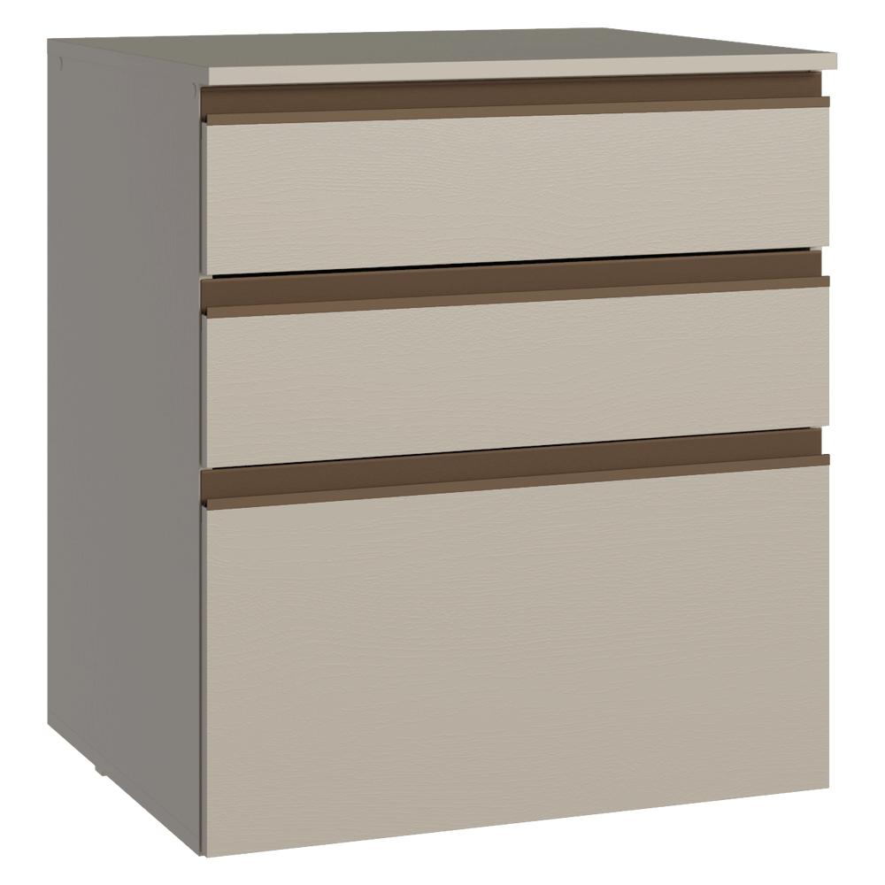 Balcão de Cozinha 60 cm 3 Gavetas Suspenso Crema Nice Madesa