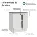 Balcão de Cozinha 70 cm 2 Portas Branco Vik Madesa
