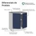 Balcão de Cozinha 70 cm 2 Portas Branco/Azul Vik Madesa