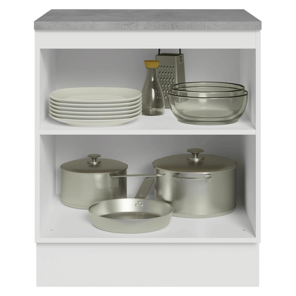 Balcão de Cozinha 70 cm 2 Portas Branco/Azul Vik Madesa