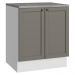 Balcão de Cozinha 70 cm 2 Portas Branco/Cinza Vik Madesa