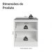 Balcão de Cozinha 70 cm 2 Portas Branco/Cinza Vik Madesa