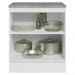 Balcão de Cozinha 70 cm 2 Portas Branco/Cinza Vik Madesa