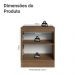 Balcão de Cozinha 70 cm 2 Portas Rustic/Branco Vik Madesa