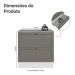 Balcão de Cozinha 80 cm 2 Gavetas Branco/Cinza Vik Madesa
