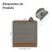 Balcão de Cozinha 80 cm 2 Gavetas Rustic/Cinza Vik Madesa