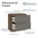 Balcão de Cozinha 80 cm 2 Gavetas Rustic/Cinza Vik Madesa