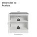 Balcão de Cozinha 80 cm 2 Portas Branco Vik Madesa