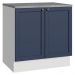 Balcão de Cozinha 80 cm 2 Portas Branco/Azul Vik Madesa