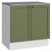 Balcão de Cozinha 80 cm 2 Portas Branco/Verde Vik Madesa