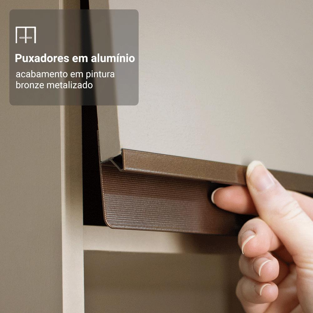 Balcão de Cozinha 80 cm 2 Portas Com Pés Crema Nice Madesa