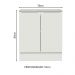 Balcão de Cozinha Madesa Stella 70 cm 2 Portas - Branco