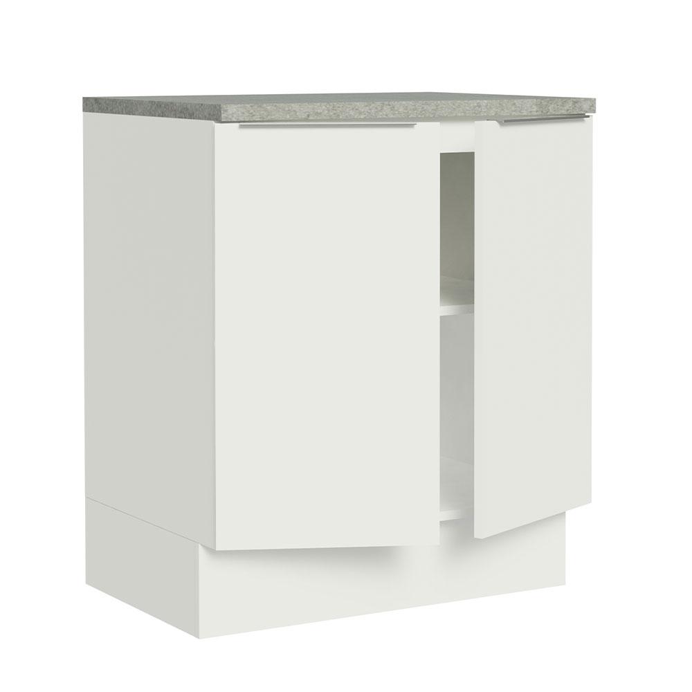 Balcão de Cozinha Madesa Stella 70 cm 2 Portas - Branco