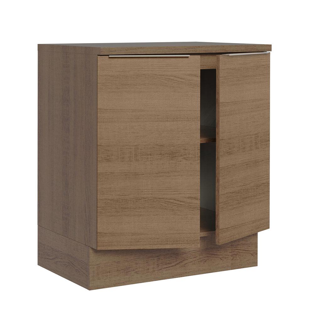 Balcão de Cozinha Madesa Stella 70 cm 2 Portas - Rustic