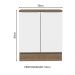 Balcão de Cozinha Madesa Stella 70 cm 2 Portas - Rustic/Branco