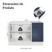 Balcão de Pia 120 cm 2 Portas 3 Gavetas (Sem Tampo) Branco/Azul Vik Madesa