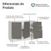 Balcão de Pia 120 cm 2 Portas 3 Gavetas (Sem Tampo) Branco/Cinza Vik Madesa