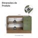 Balcão de Pia 120 cm 2 Portas 3 Gavetas (Sem Tampo) Rustic/Verde Vik Madesa