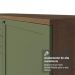 Balcão de Pia 120 cm 2 Portas 3 Gavetas (Sem Tampo) Rustic/Verde Vik Madesa