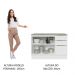 Balcão de Pia 120 cm 2 Portas 3 Gavetas Branco/Branco Veludo Lux Madesa