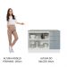 Balcão de Pia 120 cm 2 Portas 3 Gavetas Branco/Cinza Lux Madesa
