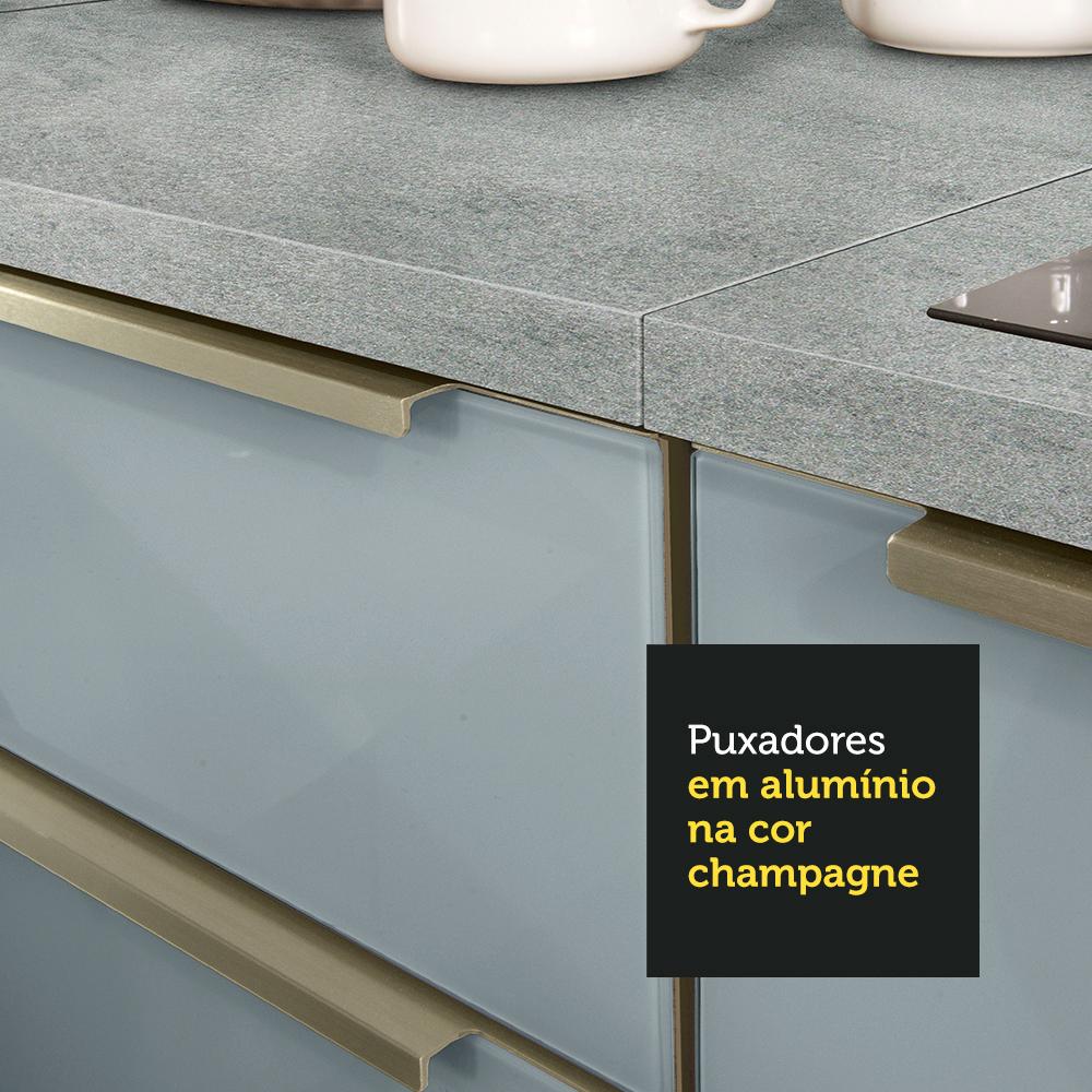 Balcão de Pia 120 cm 2 Portas 3 Gavetas Branco/Cinza Lux Madesa