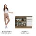 Balcão de Pia 120 cm 2 Portas 3 Gavetas Rustic/Branco Veludo Lux Madesa