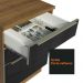 Balcão de Pia 120 cm 2 Portas 3 Gavetas Rustic/Preto Lux Madesa