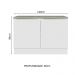 Balcão de Pia 120 cm 2 Portas Branco/Branco Veludo Lux Madesa