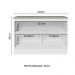 Balcão de Pia 120 cm 2 Portas Branco/Branco Veludo Lux Madesa