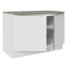 Balcão de Pia 120 cm 2 Portas Branco/Branco Veludo Lux Madesa