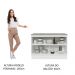 Balcão de Pia 120 cm 2 Portas Branco/Branco Veludo Lux Madesa