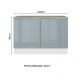 Balcão de Pia 120 cm 2 Portas Branco/Cinza Lux Madesa