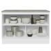 Balcão de Pia 120 cm 2 Portas Branco/Cinza Lux Madesa