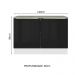 Balcão de Pia 120 cm 2 Portas Branco/Preto Lux Madesa