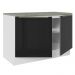 Balcão de Pia 120 cm 2 Portas Branco/Preto Lux Madesa