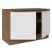 Balcão de Pia 120 cm 2 Portas Rustic/Branco Veludo Lux Madesa