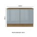 Balcão de Pia 120 cm 2 Portas Rustic/Cinza Lux Madesa