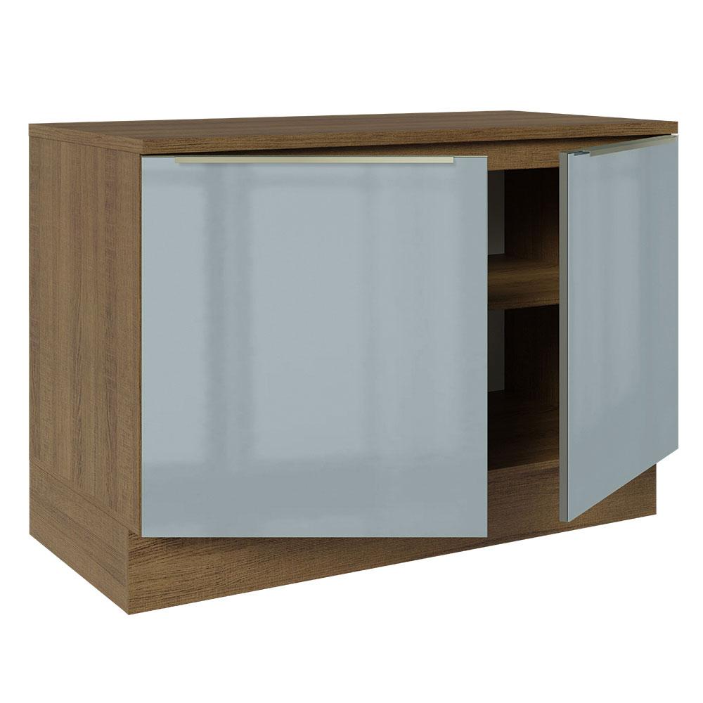 Balcão de Pia 120 cm 2 Portas Rustic/Cinza Lux Madesa