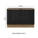 Balcão de Pia 120 cm 2 Portas Rustic/Preto Lux Madesa