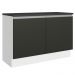 Balcão de Pia Armário de Cozinha 100% MDF 120 cm 2 Portas Branco/Preto Acordes Madesa