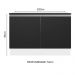 Balcão de Pia Armário de Cozinha 100% MDF 120 cm 2 Portas Branco/Preto Acordes Madesa