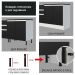 Balcão de Pia Armário de Cozinha 100% MDF 120 cm 2 Portas Branco/Preto Acordes Madesa