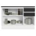 Balcão de Pia Armário de Cozinha 100% MDF 120 cm 3 Portas e 2 Gavetas Branco/Preto Acordes Madesa