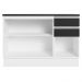 Balcão de Pia Armário de Cozinha 100% MDF 120 cm 3 Portas e 2 Gavetas Branco/Preto Acordes Madesa